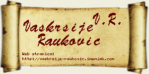 Vaskrsije Rauković vizit kartica